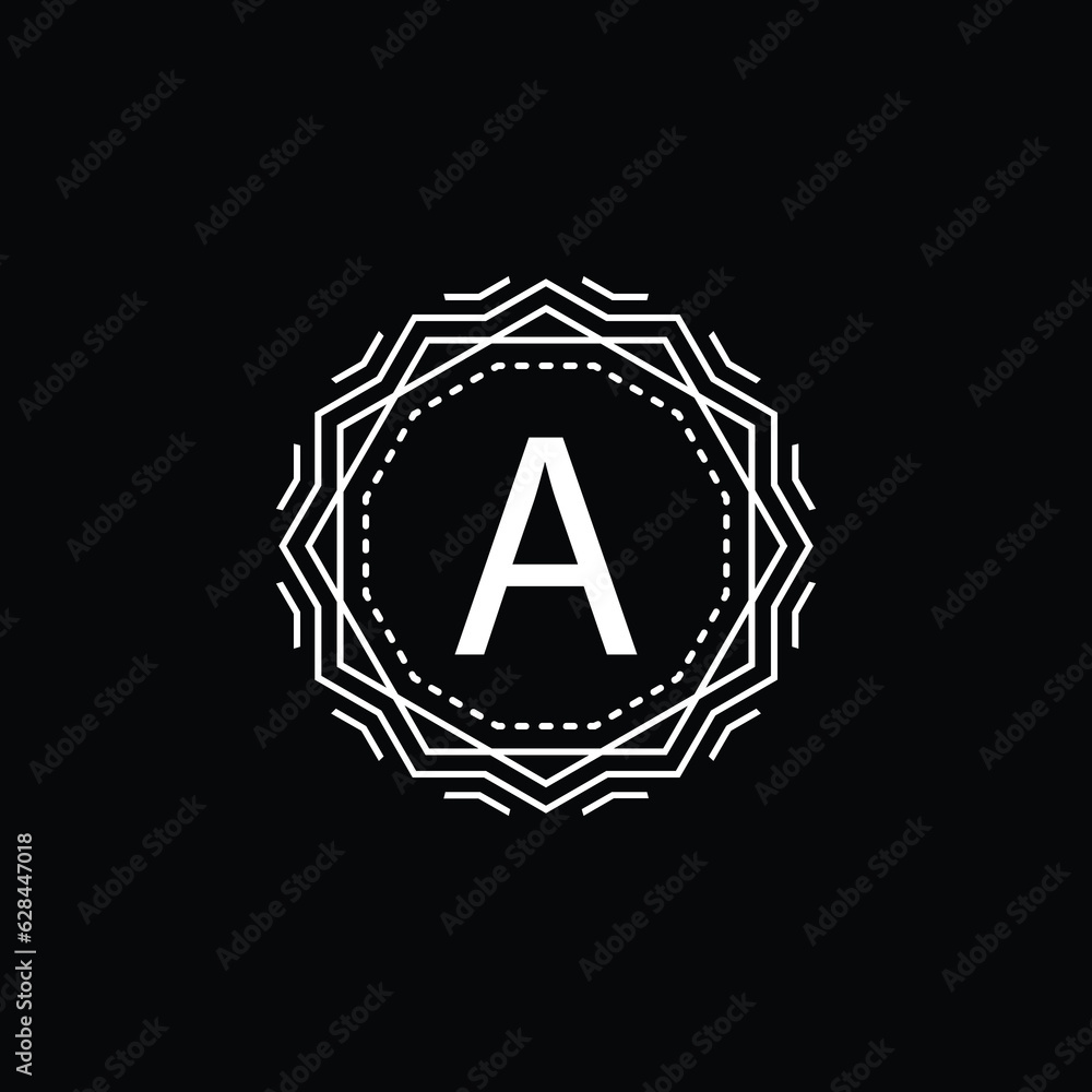 logo vector illustration with A letter Stock Vector | Adobe Stock