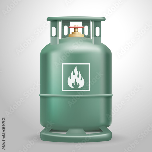 Realistic Gas Cylinder Illustration Vector Illustration.