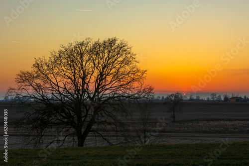 Tramonto in Campagna Novara, Piemonte