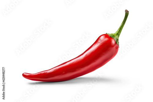 Red hot chili pepper. Cutout on transparent © Aro