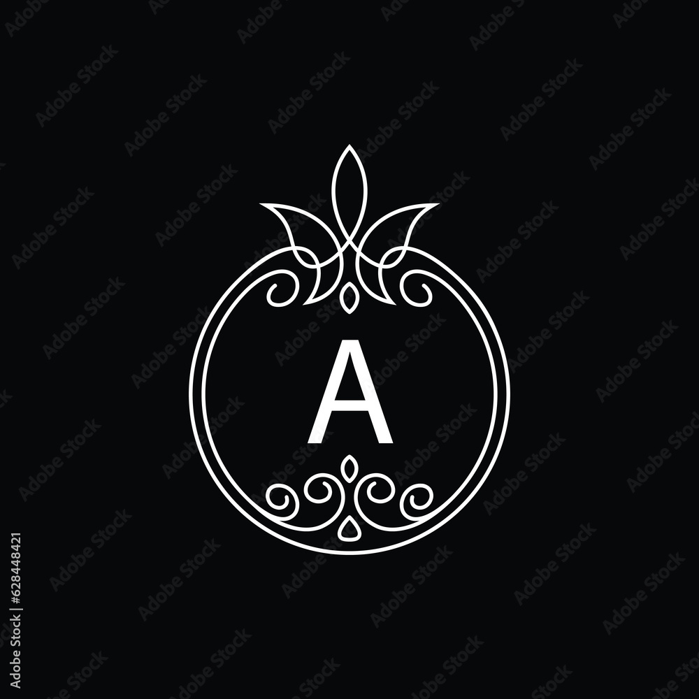 logo vector illustration with A letter ,line art Stock Vector | Adobe Stock