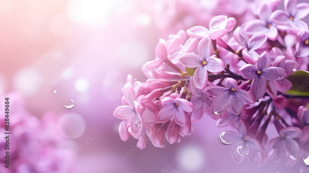 Pink lilac flowers on a blurred background Pink lilac flowers on a blurred background