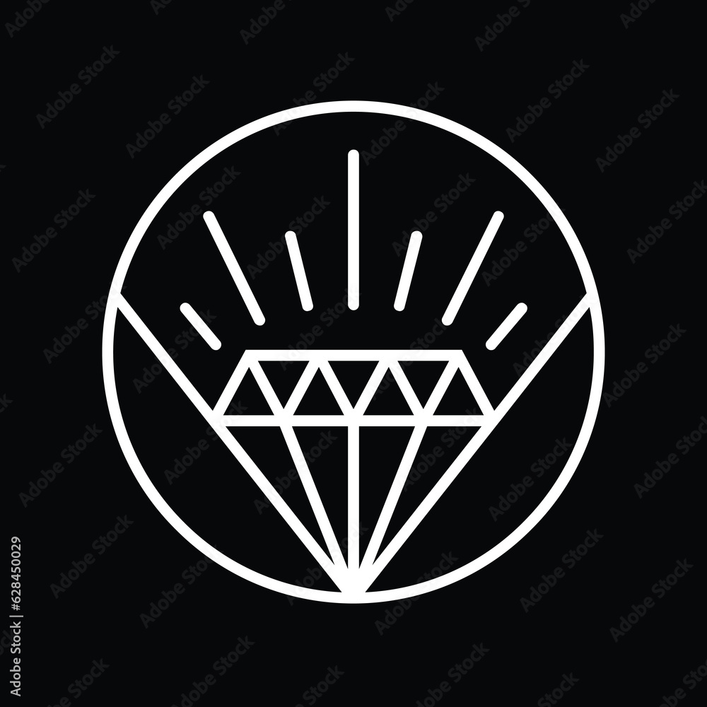 Design round diamond logo element. Design round diamond logo element.