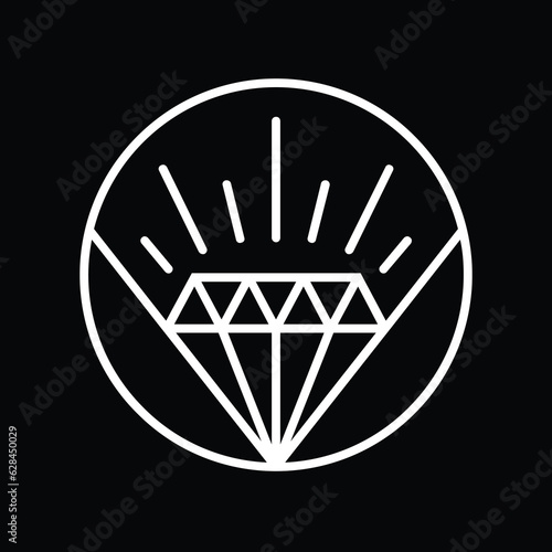 Design round  diamond logo element.