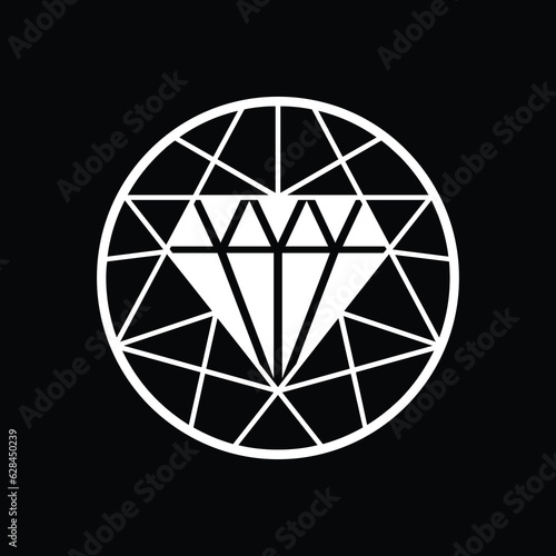 Design round diamond logo element.