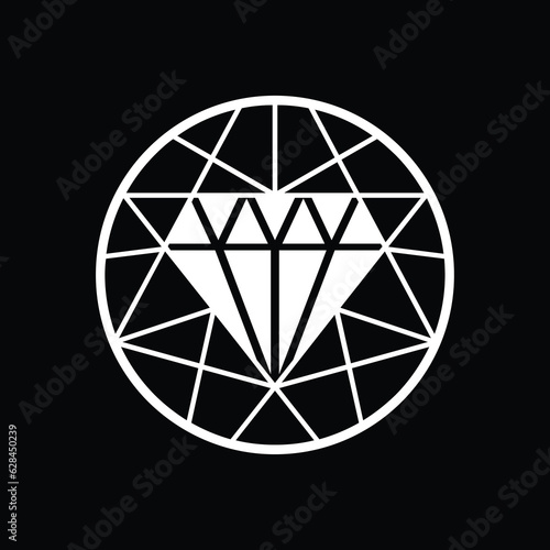 Design round  diamond logo element.