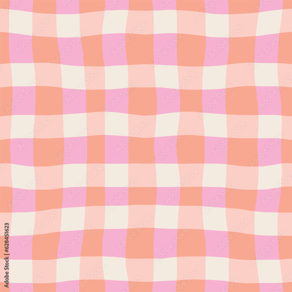 Bold classic plaid texture. Abstract checkered lines pattern. Vector seamless lined background