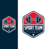 Gym logo emblems, labels and design elements