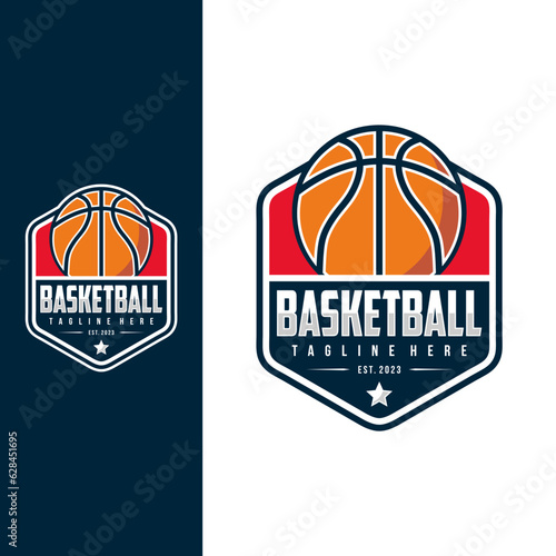 Basketball club logo. Basketball club emblem, design template