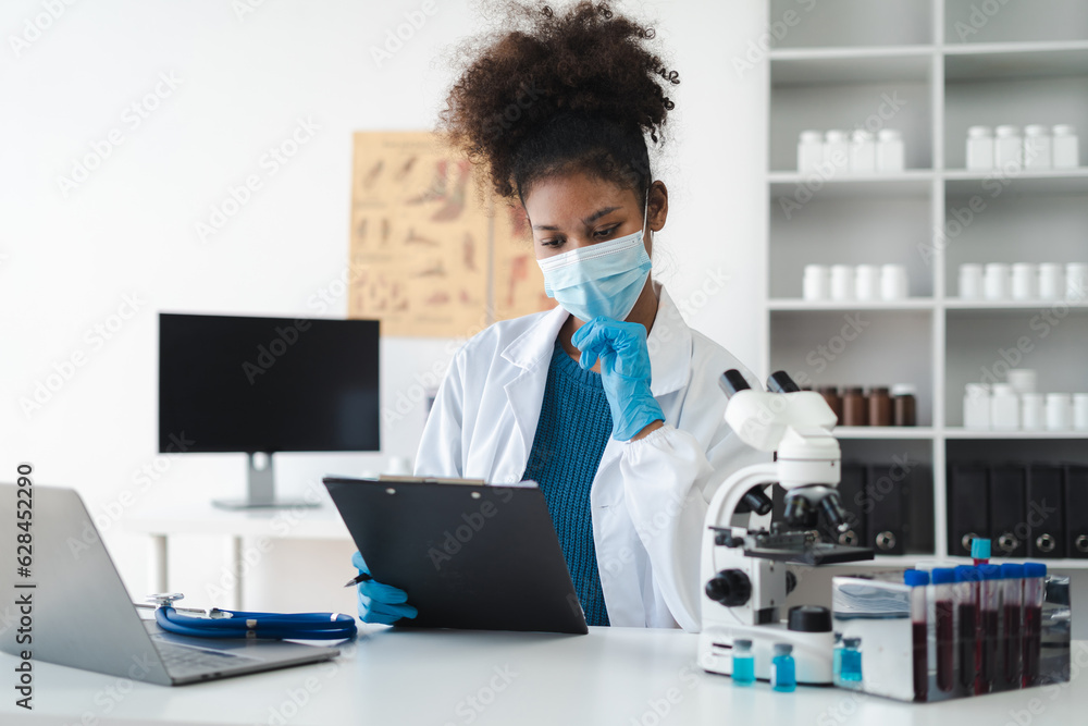scientist or doctor with tech for scientific innovation, planning or data report. scientist or doctor with tech for scientific innovation, planning or data report.