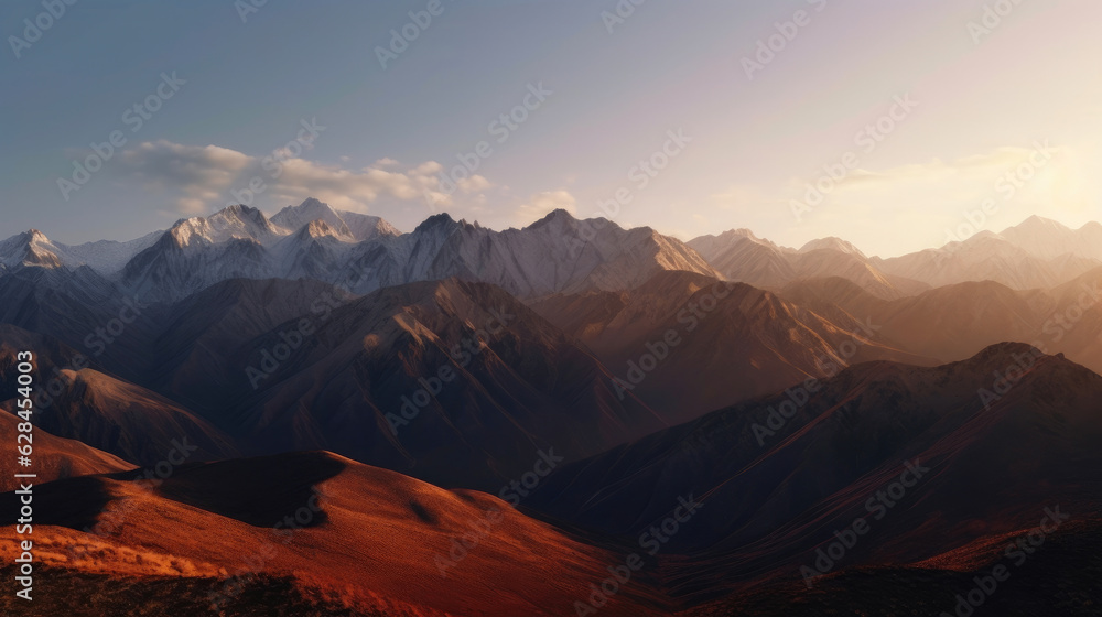 Nature's Canvas: Mountains at Dawn