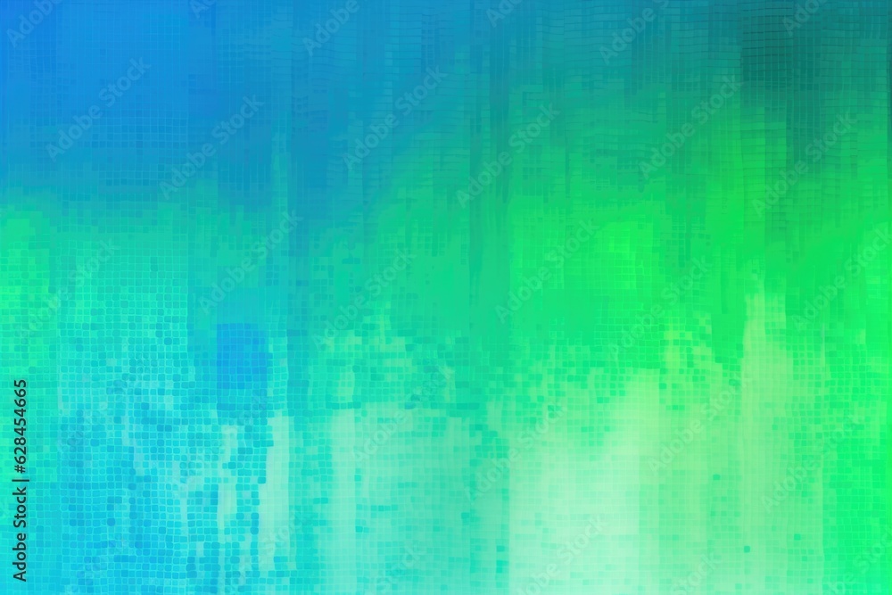 Azure Dreams: A Multicolor Abstract Blurred Background with Green and Azure Hues, Embracing Unprimed Canvas and Fabric Elements