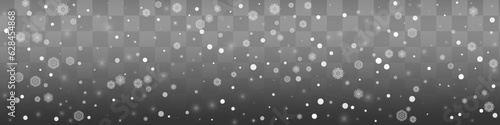 Silver Snow Vector Grey Panoramic Background.