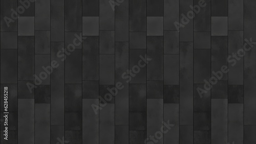 Black gray anthracite stone concrete terrace slabs  patio tiles floor texture background banner  Generative Ai 