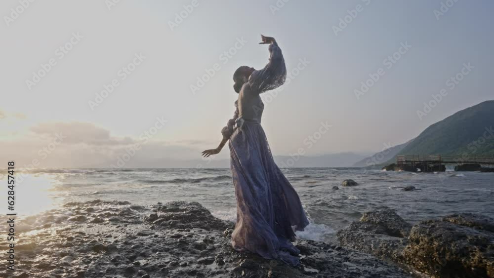 Woman Along The Seashore Dancing Woman Along The Seashore Dancing