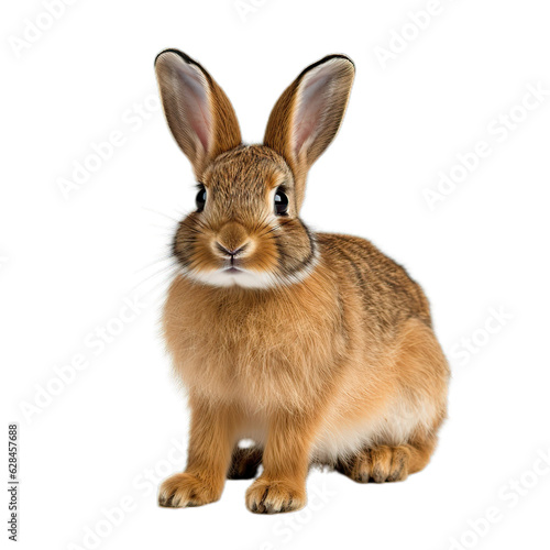 Cute rabbit animal sitting transparent background