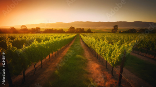 Sunset Serenity in the Grapevines