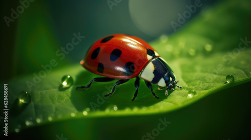 Ladybug Perched on Greenery