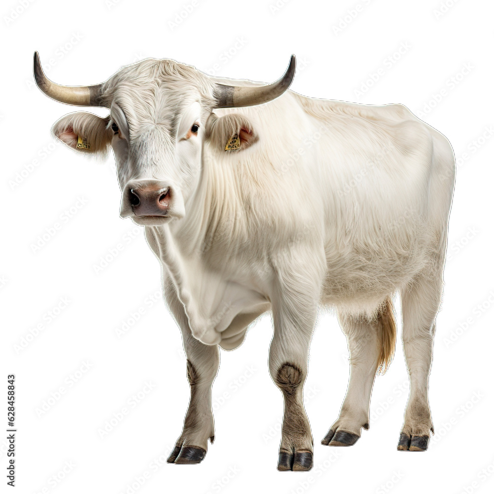 Naklejka premium Animal cow isolated on transparent background AI generated image