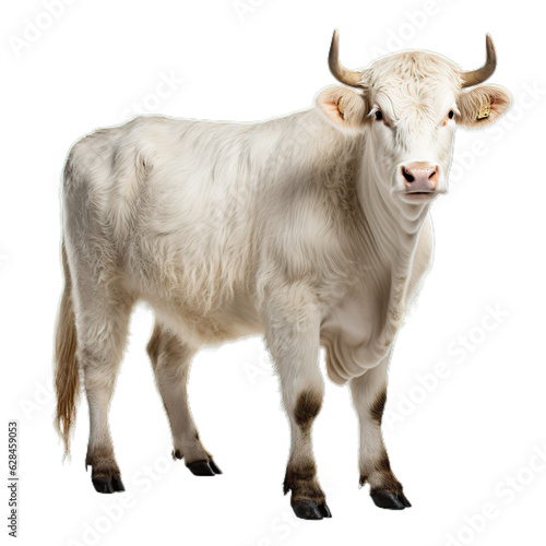 Animal cow isolated on transparent background AI generated image