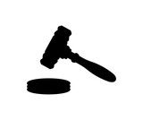 Law and authority lawyer concept, judgment gavel hammer. Gavel icon. Judge gavel. Law theme, mallet of the judge, law enforcement officers vector design and illustration. 