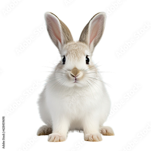 Cute rabbit animal sitting transparent background