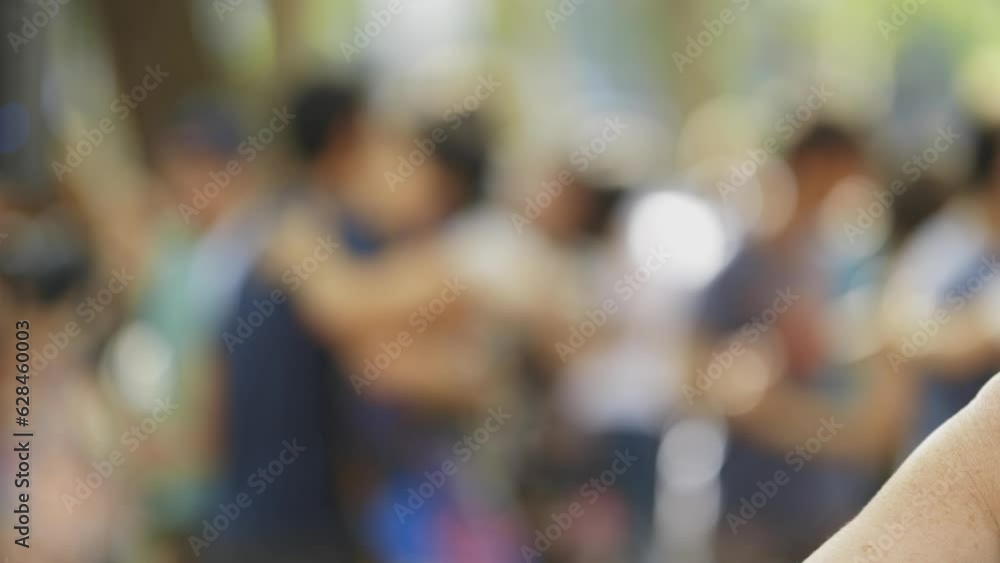 Blurred couples dancing on the street Blurred couples dancing on the street