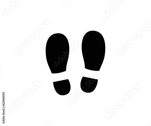 Shoe Prints logo design. Footsteps icon or sign for print vector design and illustration.

