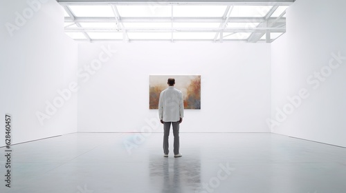painter standing in front of a white wall. Generative AI