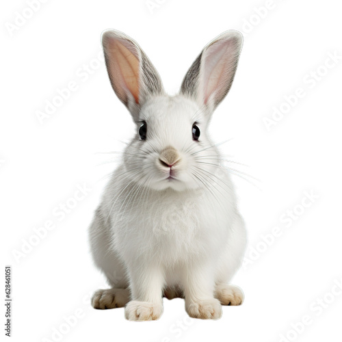 Cute rabbit animal sitting transparent background