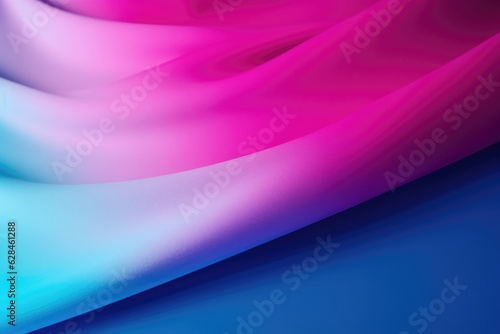 Stylish Textile Arrangement: Dark Pink and Light Azure Color Gradient on Unprimed Canvas