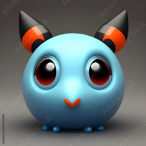 Cuddly Critter Capers, Baby's Playful & Cute Creature Illustration 3D rendering. Adorable Baby Beasties Playful Creature. Baby's Playful Creature Art. photo