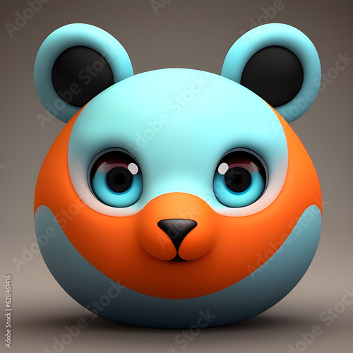 Cuddly Critter Capers, Baby's Playful & Cute Creature Illustration 3D rendering. Adorable Baby Beasties Playful Creature. Baby's Playful Creature Art. photo