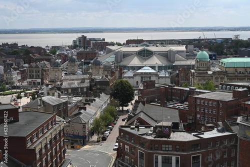 aerial view of Princes quay Shopping centre in Hull