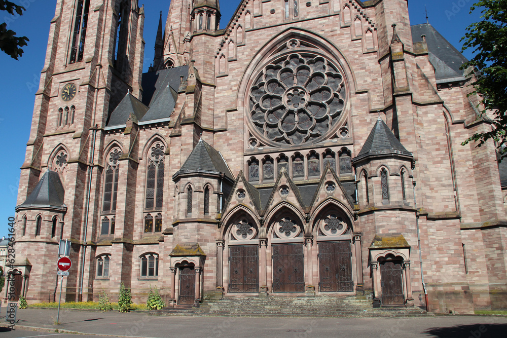 reformed church (saint-paul) in strasbourg in alsace (france)