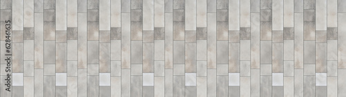 Gray grey stone concrete terrace slabs, patio tiles floor texture background banner (Generative Ai)