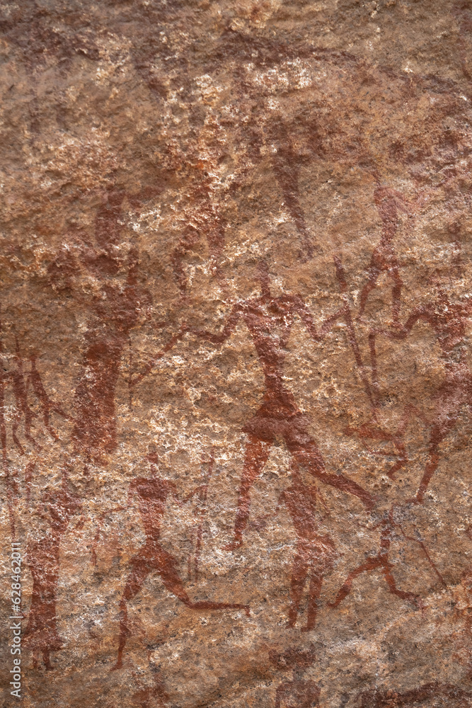 Rock engravings of Tassili n'Ajjer-Desert of Tadrart rouge tassili najer in Djanet City
