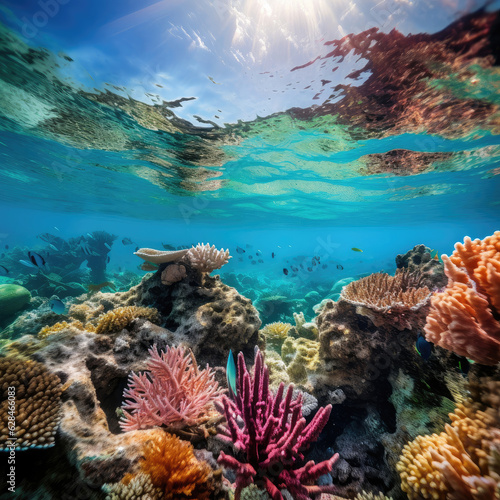 coral reef in sea