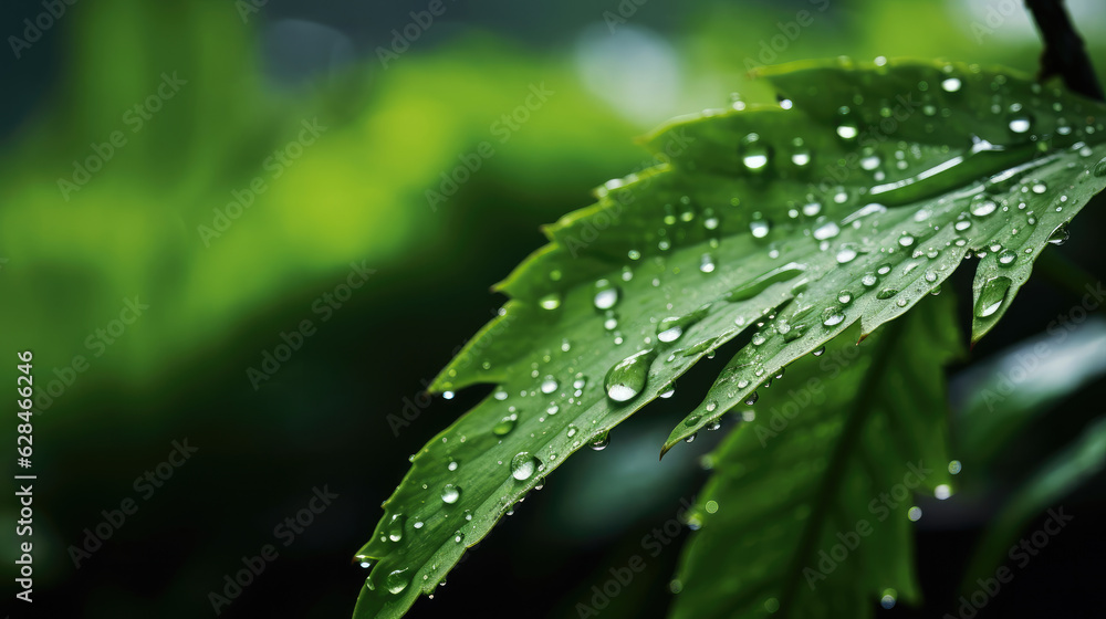 rain drops on a leaf rain drops on a leaf