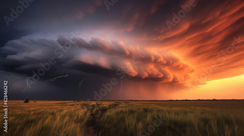 Storm over field