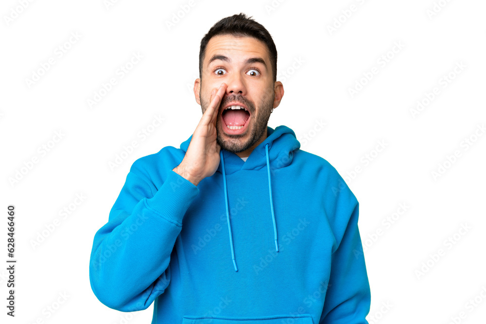 Young handsome caucasian man over isolated chroma key background with surprise and shocked facial expression Young handsome caucasian man over isolated chroma key background with surprise and shocked facial expression