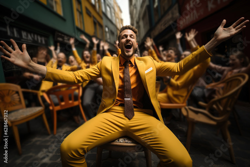 Eccentric people celebratin...