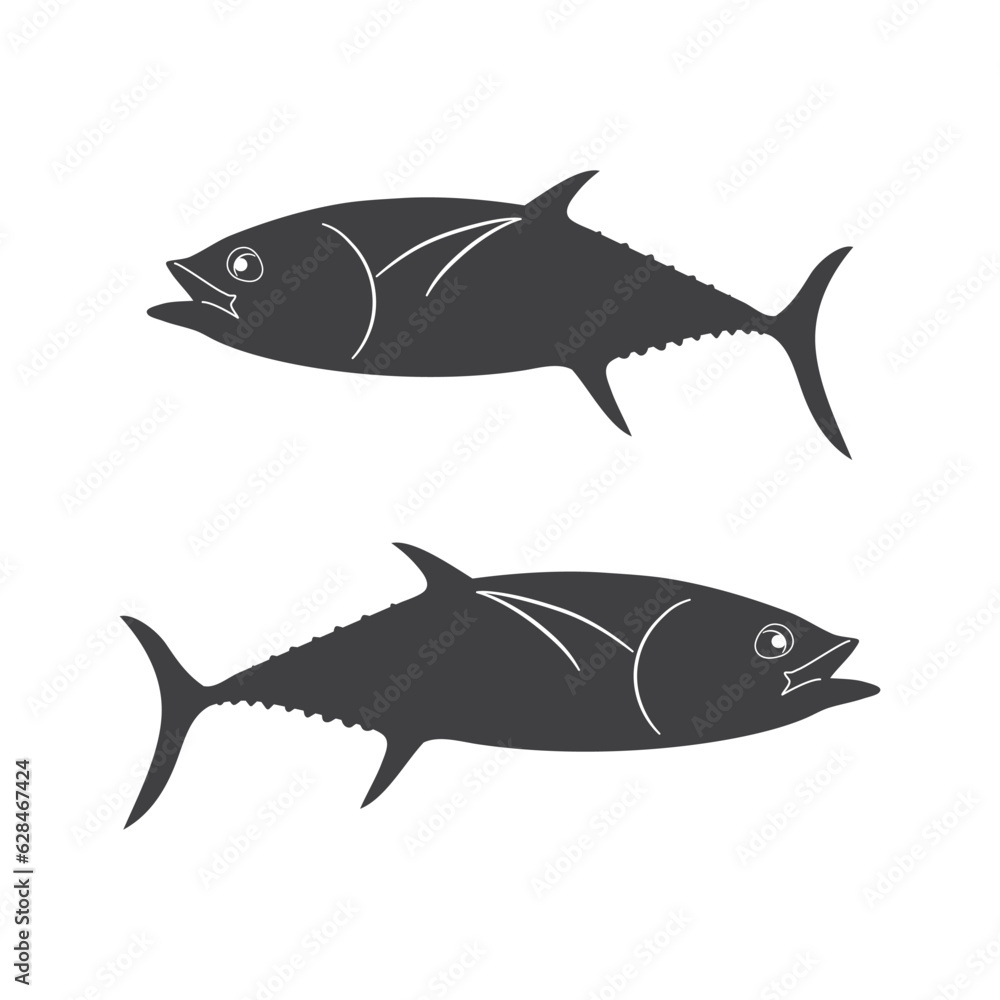 Fish icon, seafood or farm water animal isolated flat design vector illustration. Fish icon, seafood or farm water animal isolated flat design vector illustration.