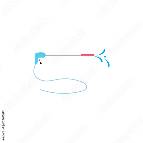 Pressure washing logo template. Cleaning vector design.