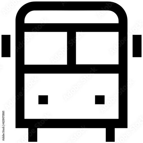 Bus transportation symbol icon vector image. Illustration of the silhouette bus transport public travel design image