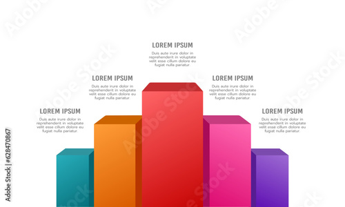 Stage podium for winner infographic template. Business presentation. Vector illustration.