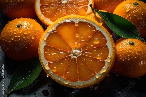 oranges and orange slices fruit wallpaper 