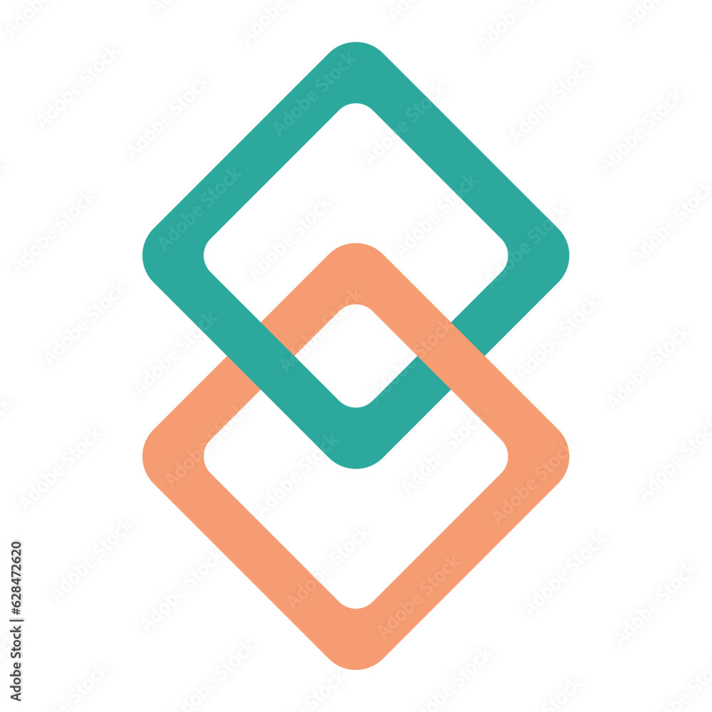 Vector logo in a minimalistic geometric style, light, flat design in two colors for IT companies, business, marketing. Vector icon Vector logo in a minimalistic geometric style, light, flat design in two colors for IT companies, business, marketing. Vector icon