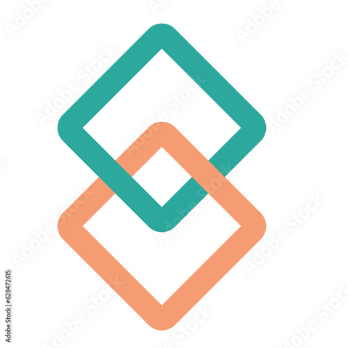 Free Download Vector logo in a minimalistic geometric style, light, flat design in two colors for IT companies, business, marketing. Vector icon - GFXLoad