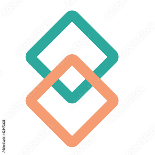 Free Download Vector logo in a minimalistic geometric style, light, flat design in two colors for IT companies, business, marketing. Vector icon - GFXLoad